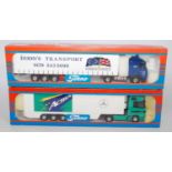 A Tekno 1/50 scale boxed road haulage diecast group to include a Dodds Transport model of a Volvo