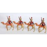 An RP World Models, four various loose hand-painted Egyptian Camel Corps mounted Riflemen, nicely