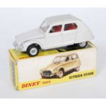 A Spanish Dinky Toys No.1413 Citroen Dyane, comprising of grey body with red interior and spun hubs,