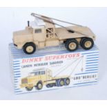 A French Dinky Toys No.888 GBO Berliet Sahara recovery vehicle, comprising of light tan body with