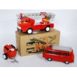 A plastic friction drive fire appliance and trailer, friction drive vehicle group to include a