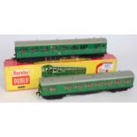 Hornby Dublo 2250 EMU motor coach converted for 3-rail running (G-BG) together with trailer