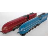 Two Hornby streamlined Coronation locos and tenders LMS blue/silver "Coronation" blemish to one