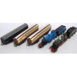 Small tray containing mixed selection Triang/Hornby items including Blue Caledonian 4-2-2 loco and