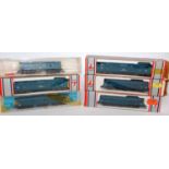 Selection of 6 N gauge BR blue diesel locomotives by Lima and others, 2x Deltic, 2x AIA-AIA, class