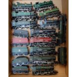 Small tray containing 12 GW outline tank and tender locos, mixed GW and BR liveries, eg