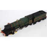 A Hornby Dublo 2-rail 'Denbigh Castle' engine and tender with instructions, oil bottle and test