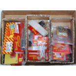 Tray containing quantity of packeted Triang/Hornby locomotive spares (eg brushes, motor parts,