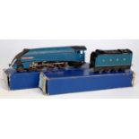 A Hornby Dublo LNER blue "Sir Nigel Gresley" engine and tender, a few paint chips mainly to top of