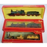 Tray Hornby R354 'Lord of the Isles' engine and tender (G-BG), another in damaged box (G-BD), and