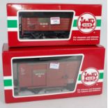 LGB reference 41060 open wagon and reference 46350 box van (G-BG)