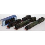 Five Hornby Dublo 3-rail locos:- 2 x Duchess of Montrose matt, with tenders, one has a City of