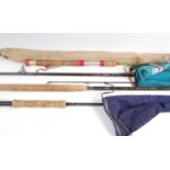 A collection of fishing rods to include