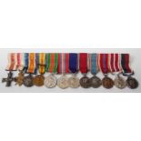 A group of twelve miniature medals to include