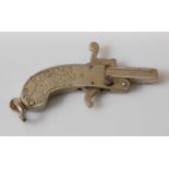 An early 20th century Austrian miniature working pin fire pistol,