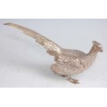 A German silver table ornament modelled as a pheasant