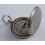 A WW I Dennison Mk VI nickel cased pocket compass