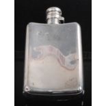 A late Victorian silver hip flask