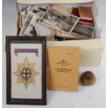 A collection of miscellaneous military items and ephemera