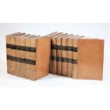 Dodsley's Old Plays, 1825-27, twelve volumes, bound in full tan leather