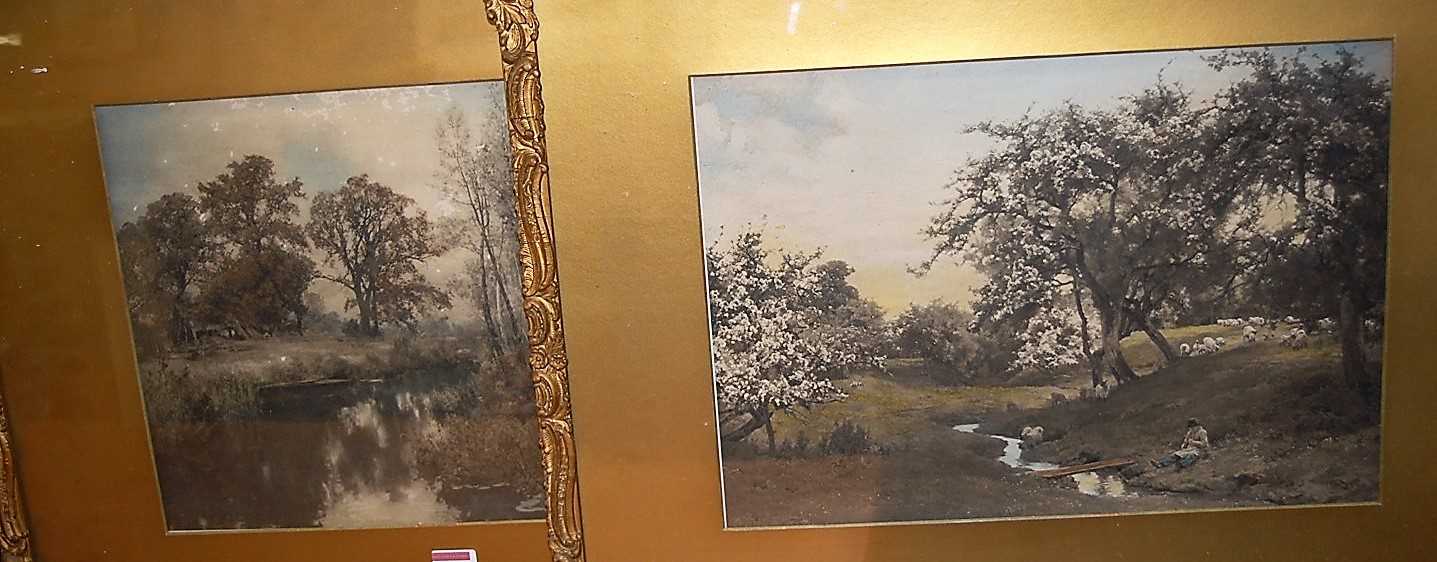 A pair of gilt framed landscape prints