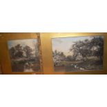 A pair of gilt framed landscape prints