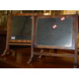 Two small 19th century mahogany swing dressing mirrors