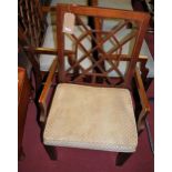 A set of ten mahogany cockpen type dining chairs (6+4)