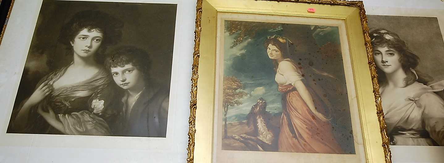 19th century portrait mezzotint; and two others (3)