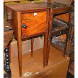 An early 19th century mahogany single door pot cupboard; together with a mahogany two-tier single