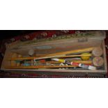 A boxed Thors croquet set by Slazenger, in overall used conditionCondition report: Metalware with