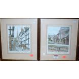 Glyn Martin - Pair; pencil signed prints; together with two other late Victorian prints