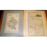 Assorted maps, to include mounted but loose county maps