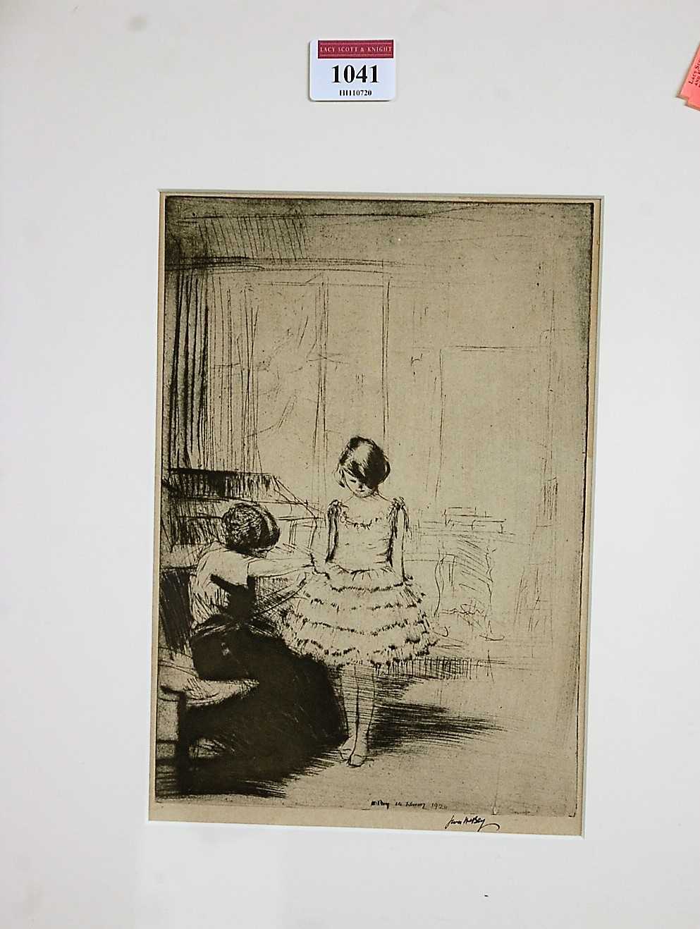 A Young Ballerina, monochrome lithograph, 22 x 16cm