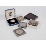 A 1993 United Kingdom silver proof one-pound coin, boxed with certificate; together with a