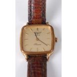 A ladies Longines Presence gilt metal and steel cased quartz wristwatch, dial width 21mm
