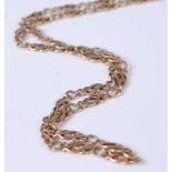 A 9ct gold flat curblink neck chain 13.7g, 50cmCondition report: Chain has general wear and tear.