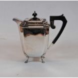 An Art Deco silver plated coffee pot, h.19cm