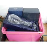 Assorted boxed Stuart Crystal to include decanter and stopper, rosebowl etc (5)