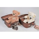 A Steiff Fynn teddy-bear in suitcase, in blond mohair, EAN111471; together with another teddy-