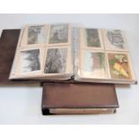 Two albums of Victorian and later postcards, greeting cards, photographs etc