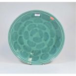 Poole Pottery living glaze charger printed back stamp dia. 35cm