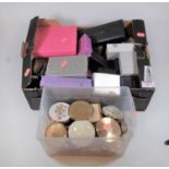 A large collection of assorted costume jewellery and lady's compacts etc