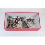 A collection of painted lead figures to include 17/25th Lancers