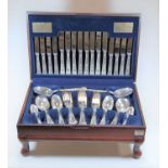 A Viners 58 piece cutlery suite in the Kings pattern, and in fitted canteen