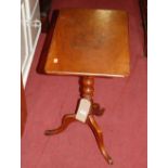 A Victorian mahogany bobbin turned pedestal occasional table, width 50cm