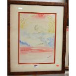 P.M. Ross - Untitled, watercolour wash, signed lower right, 44 x 33cm