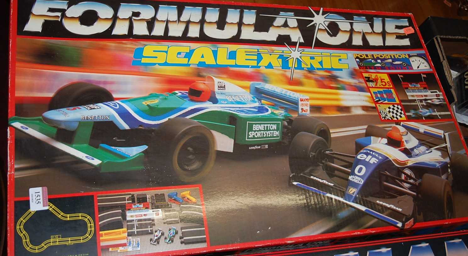 A boxed Scalextric F1 set, appears complete