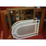 Assorted modern wall mirrors to include pine and gilt examples (7)