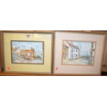 Eric Wynn - coastal cottages, two watercolours, each approx. 17x24cm
